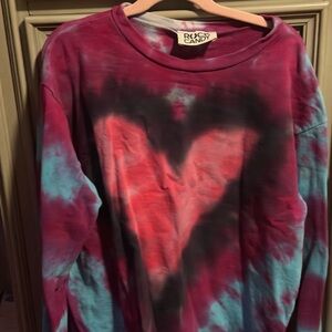Rock & Candy Tie-Dye Long Sleeve Tee - Red, Blue, Black